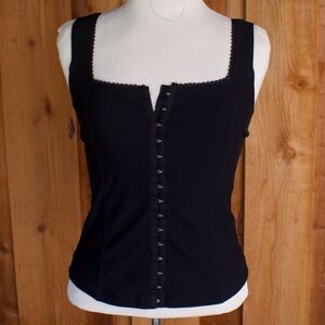 Vintage 90's International Newport Group Black Corset Tank Top Size M